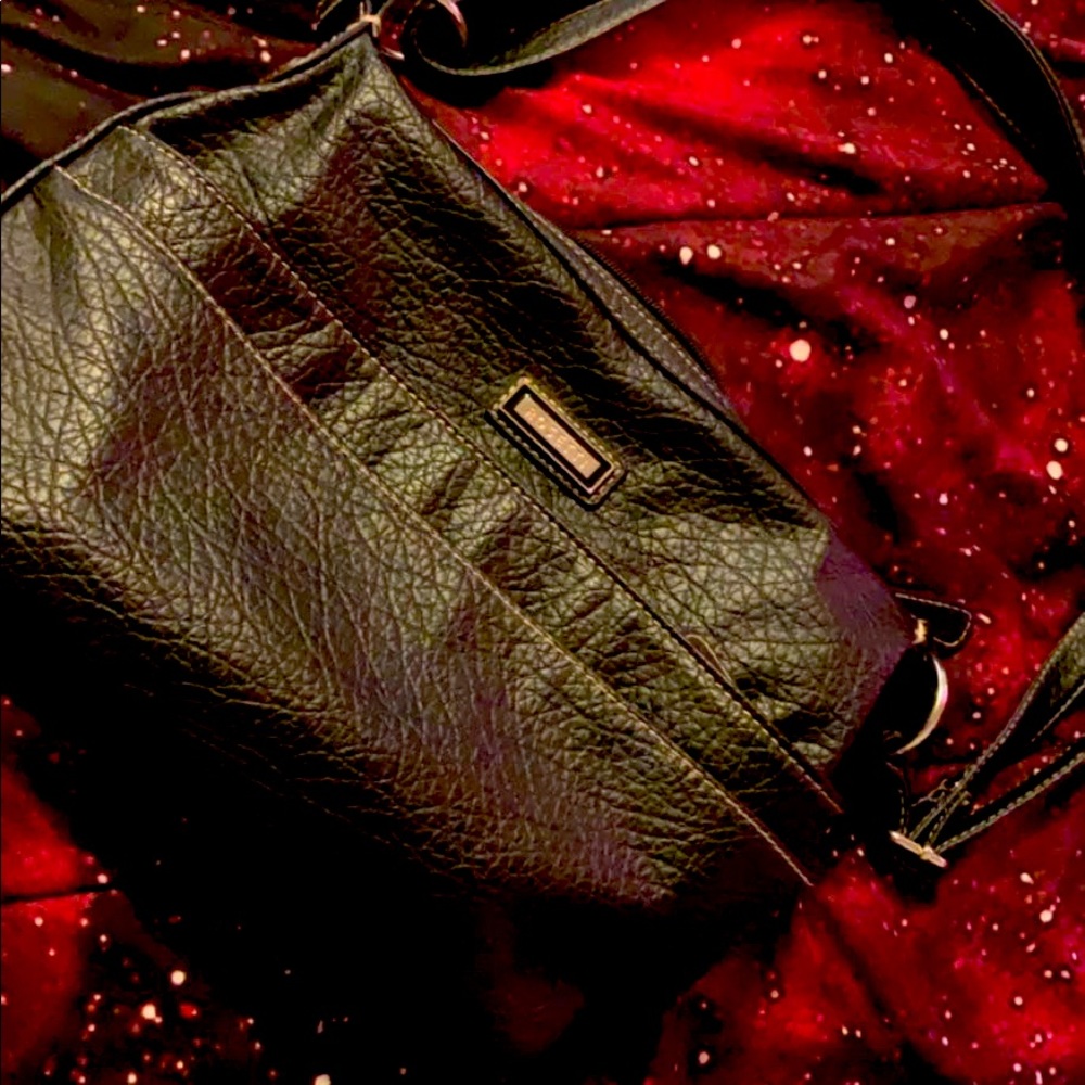 Black leather purse